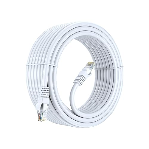 Maximm Cable Ethernet Cat 6 de 30 pies, cobre 100% puro, cable LAN Cat6, cable de Internet, cable de conexiĂłn y cable de red, UTP (blanco) de 30 pies Maximm Cable Ethernet Cat 6 de 30 pies, cobre 100% puro, cable LAN Cat6, cable de Internet, cable de conexiĂłn y cable de red, UTP (blanco) de 30 pies