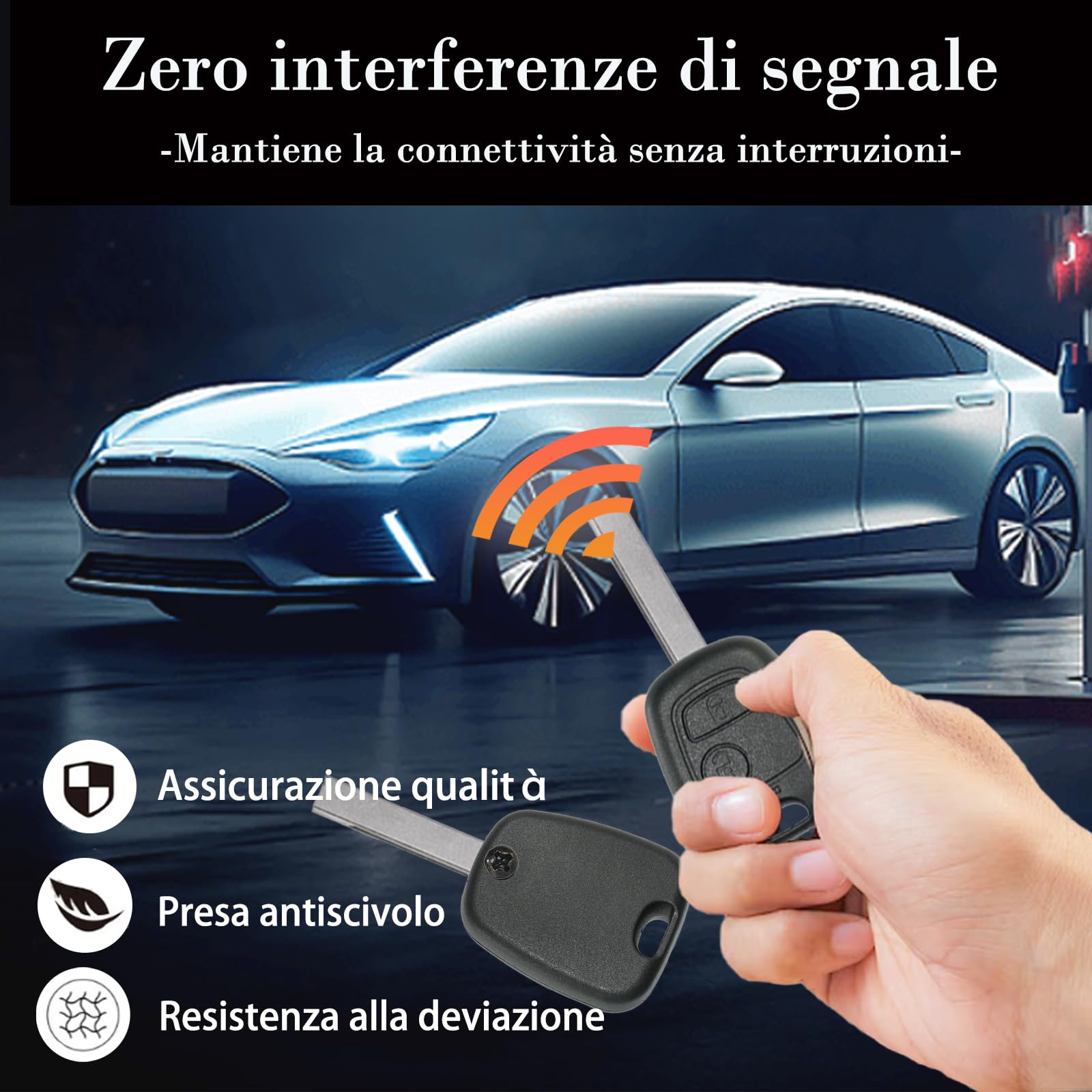 SUPALAND Guscio Chiave di Ricambio a 2 Tasti Per Citroen C1 C2 C3 C4 C5 Peugeot 106 107 206 207 208 307 407 806