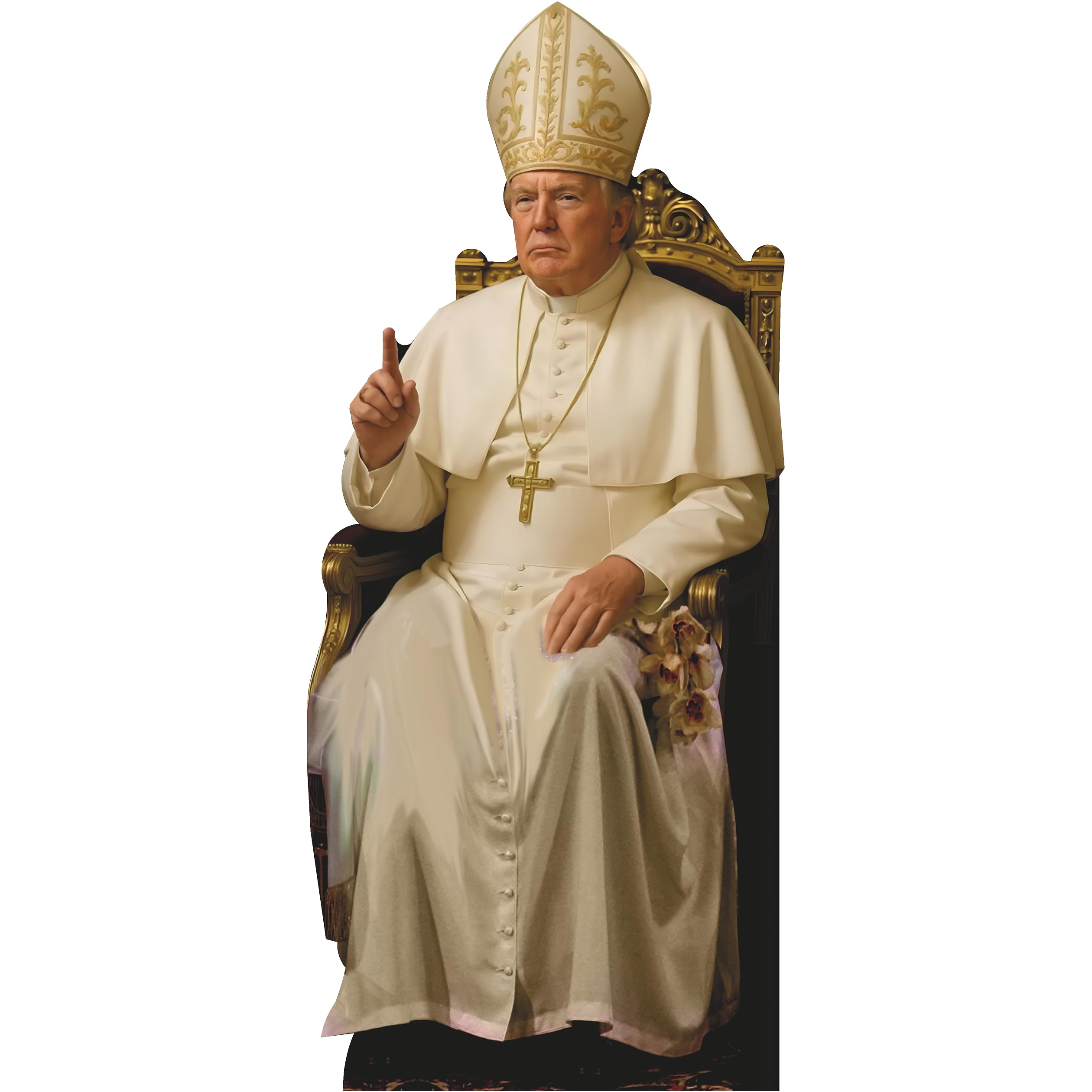 MH38284 Pope Trump Donald J Emeritus 8in Acrylic Standee