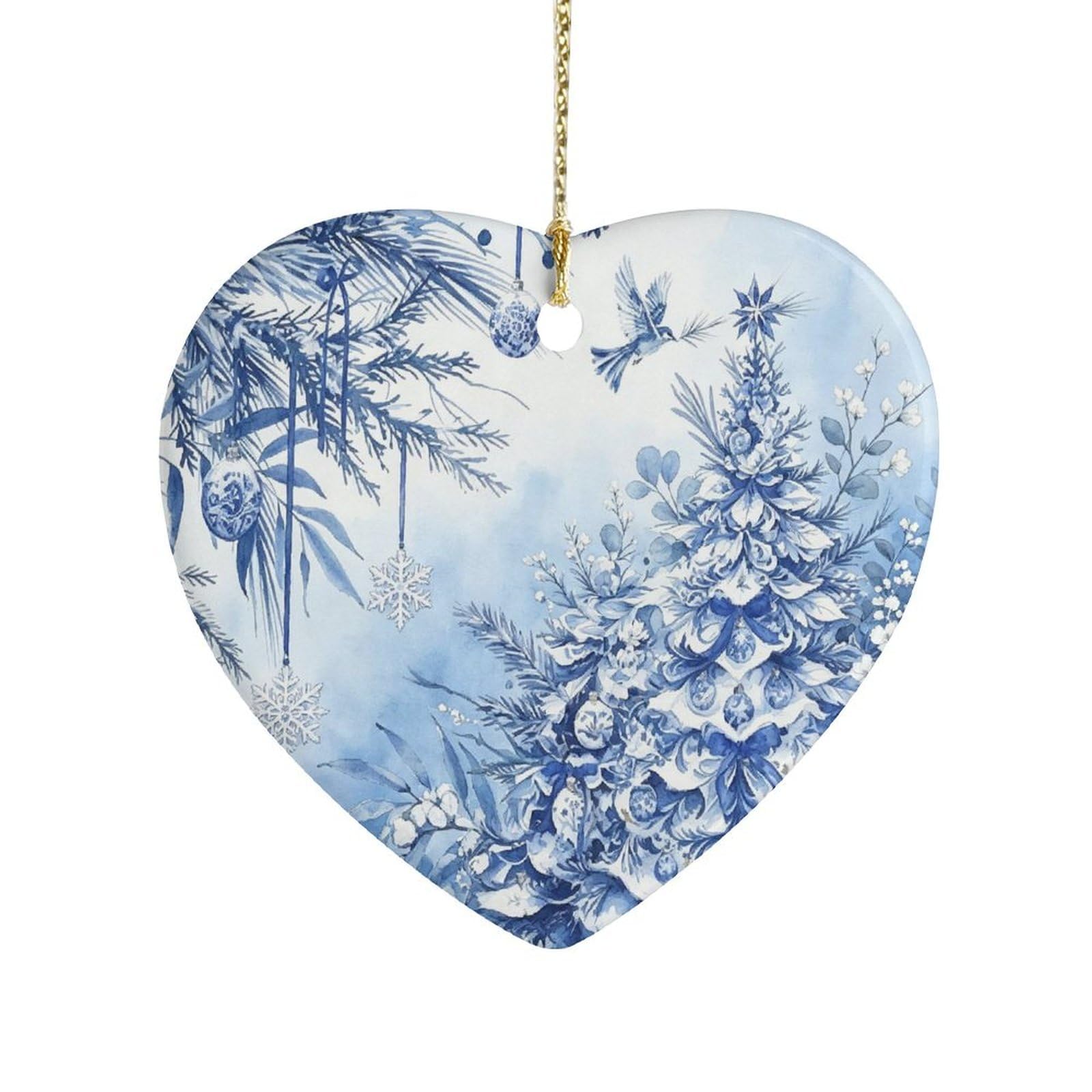 Fekiloot Style Christmas Tree Ceramic Ornament Home Decor Keepsake