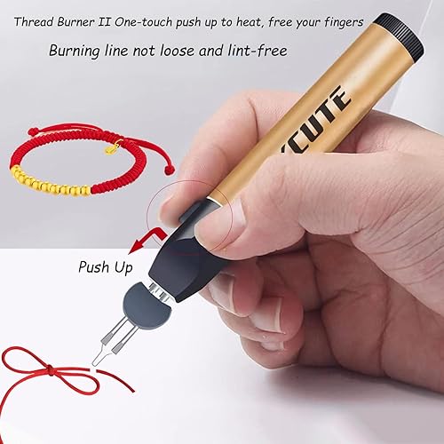 Miniatura 9 de Quemador de hilo II con un toque para terminar el tejido de cuentas, cera de fusión rápida, cuero tallado y proyectos de hilo de fusión (1 pieza de