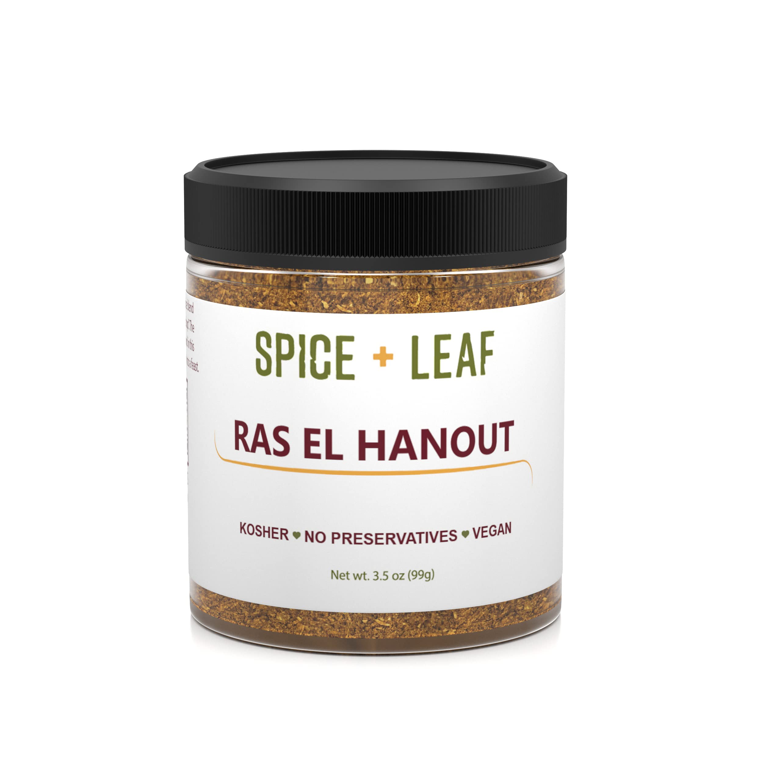 Ras El Hanout by Spice + Leaf - Premium Morrocan Spice Blend | Vegan, Kosher, Salt Free, and Preservative Free
