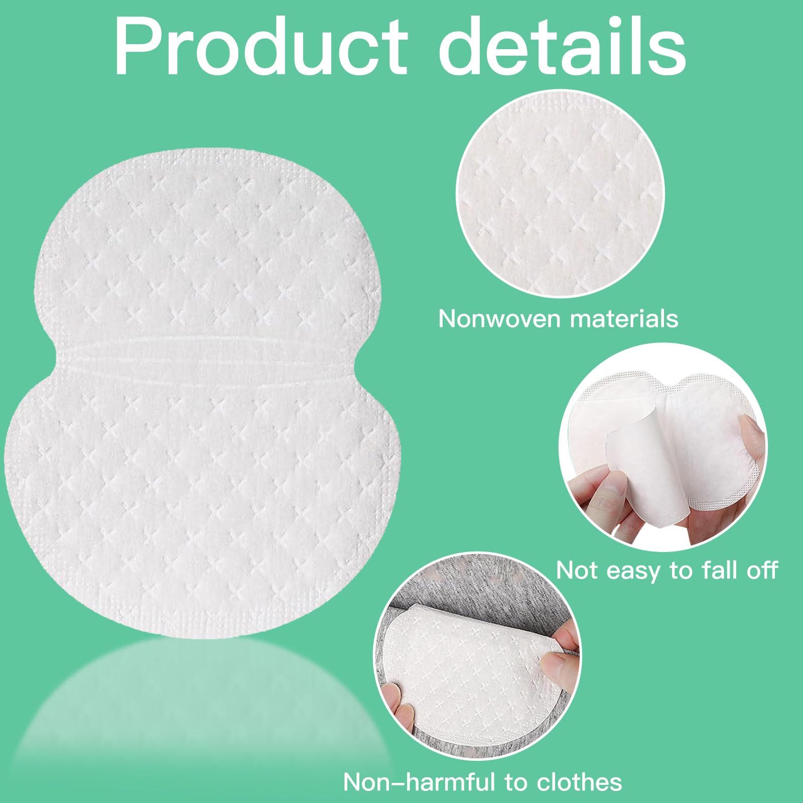 100 Piezas Parches Sudor Axilas, Almohadillas Absorción de Sudor, Protector para Axilas, Parches Antitranspirante, Absorbe el Sudor y los Olores para Mujeres y Hombres