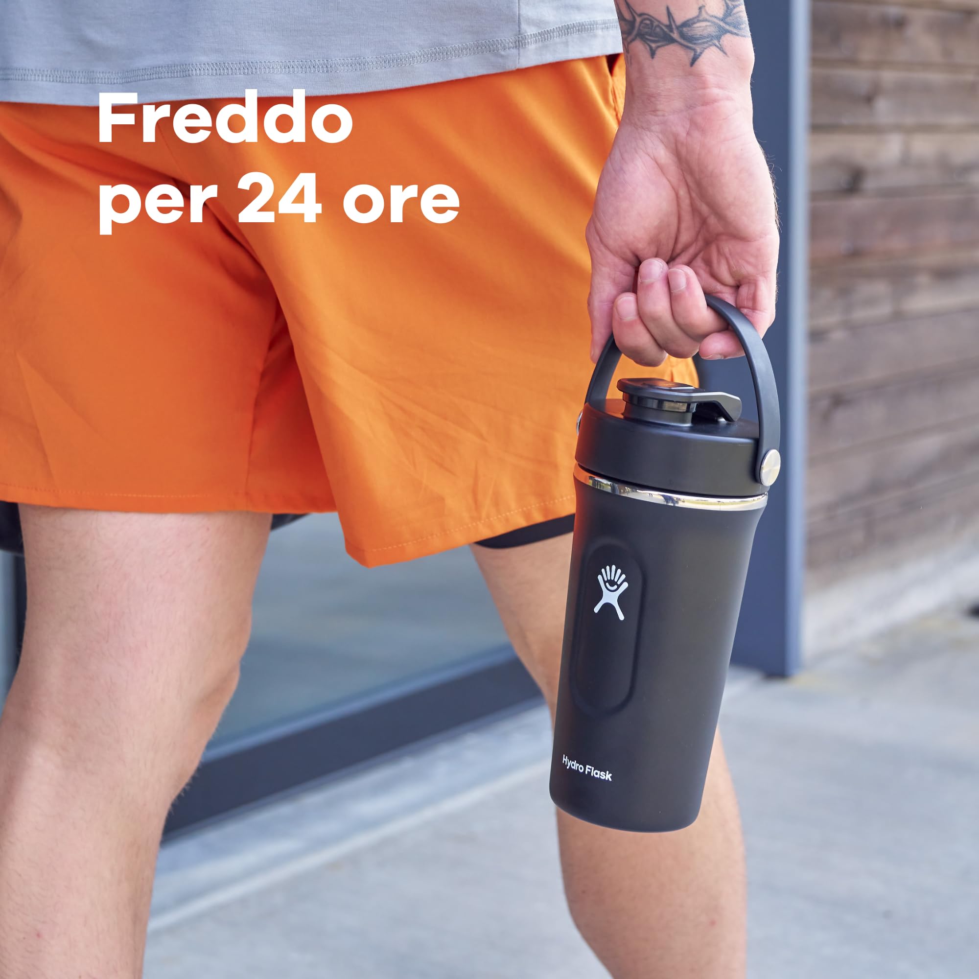Hydro Flask - Bottiglia shaker isolata 709 ml (24 oz) per frullati proteici e integratori - Tappo Chug a prova di perdite - Senza BPA - Agave