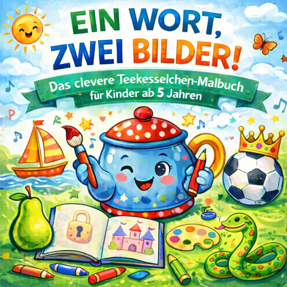 Ein Wort, zwei Bilder! - Das kreative Teekesselchen-Malbuch für clevere Kinder ab 5 Jahren