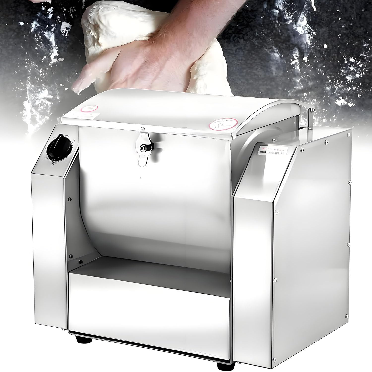 Pétrin à pâte Professionnel, pétrin à Farine, pétrin électrique, pétrin à pâte entièrement Automatique, pétrin en Acier Inoxydable, pour écoles, boulangeries, Restaurants 110V-3KG