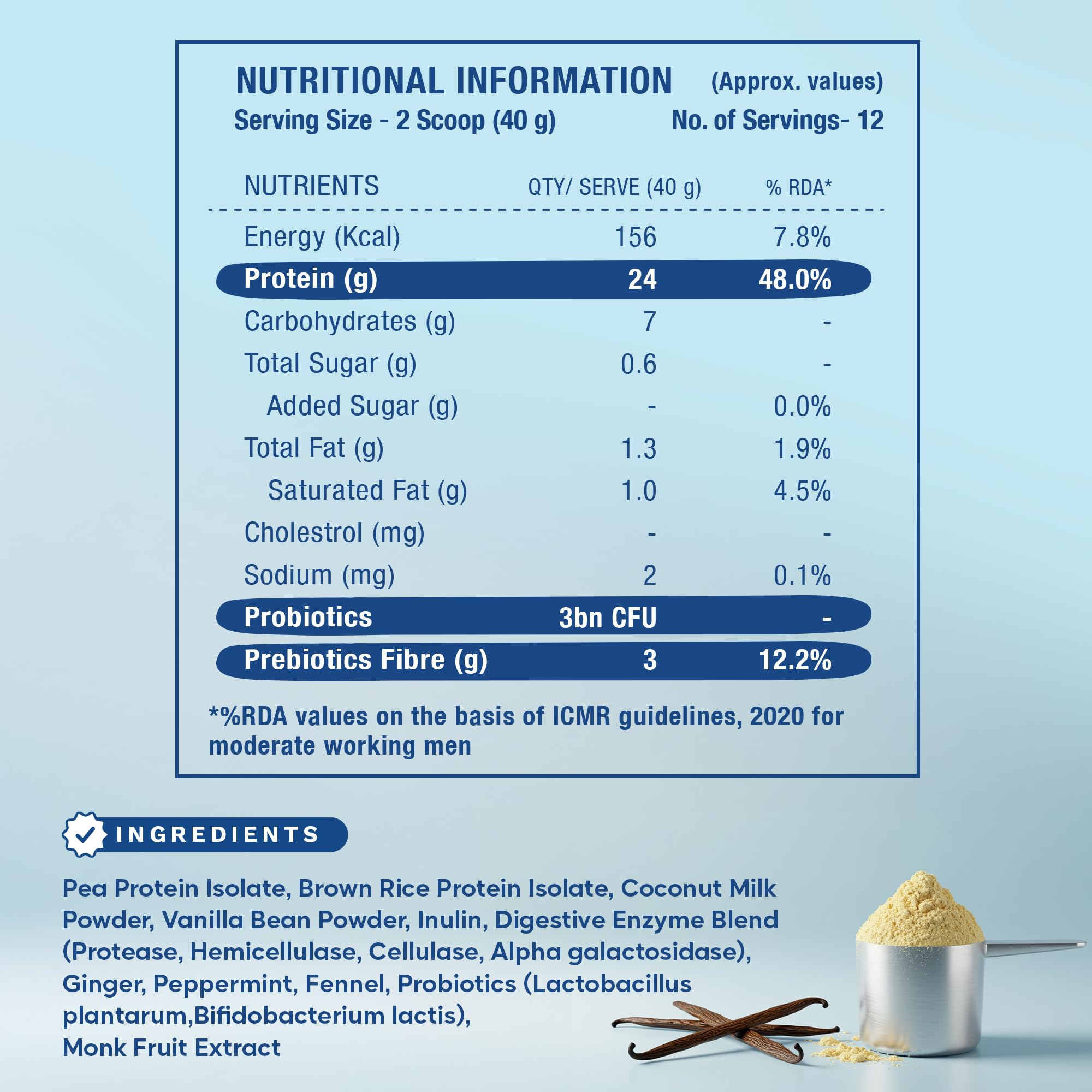 Foodstrong Gut Friendly Plant Protein - Vanilla | 24g Complete Plant Protein with Probiotics, Digestive Enzymes, Prebiotics & Indian Herbs | Vegan | No Sugar | 500g — Amazon image 8