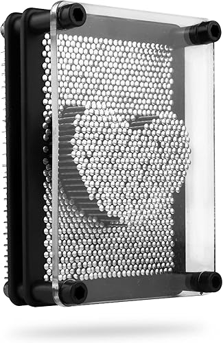 Miniatura 8 de Juguete de arte de pin 3D, tamaño 3.75 x 5 pulgadas, juguete de impresión de tablero de arte 3D de metal único para niños (arco iris, plástico)