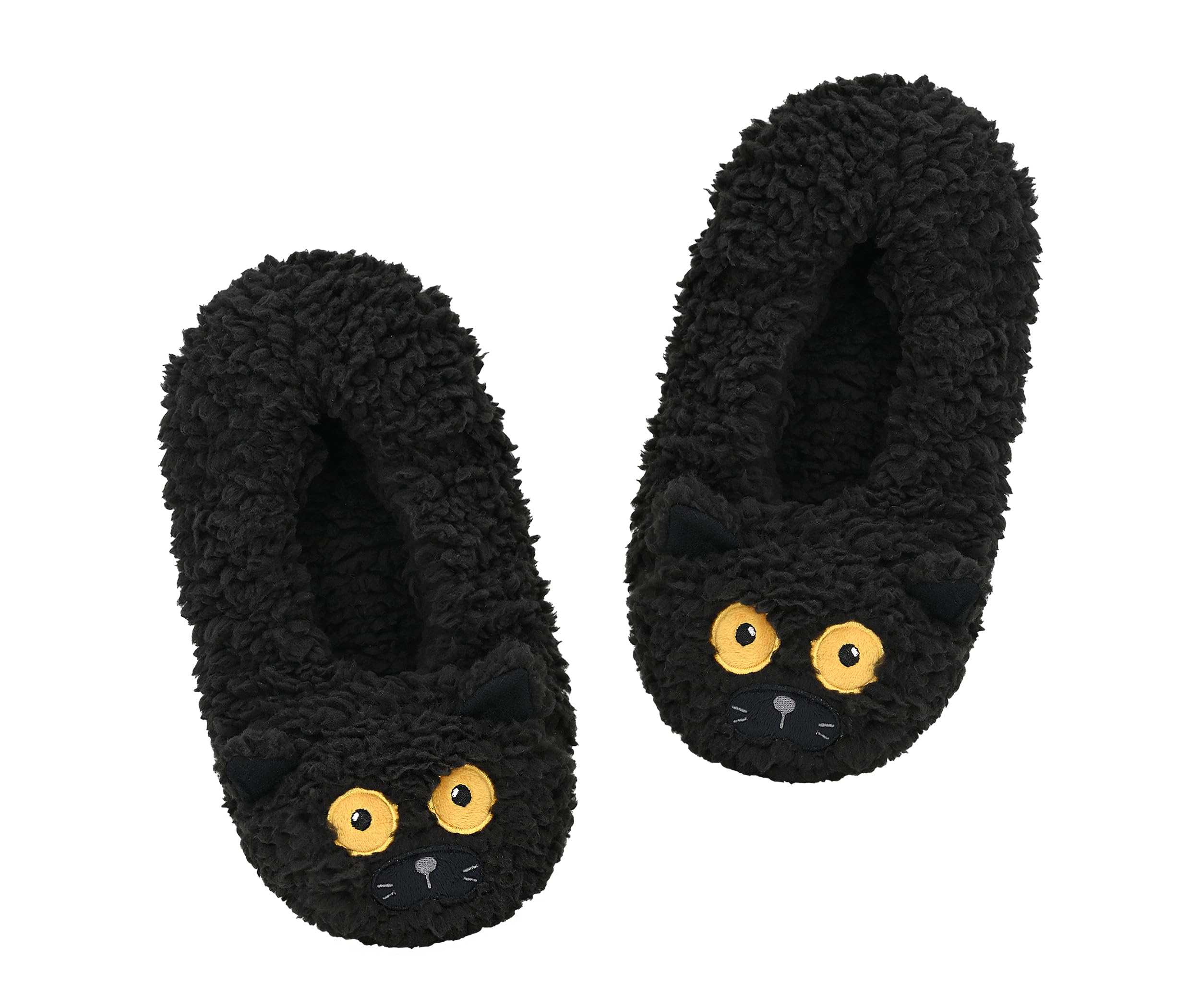 Panda Bros Cat Animal Slipper Socks, Warm Non-Slip Gripper House Slippers