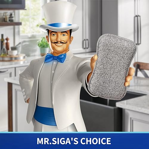 Miniatura 2 de MR.SIGA Esponjas de doble cara, de larga duración, esponjas reutilizables para lavar platos para cocina, paquete de 6