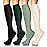 4 Pairs Compression Socks for Women Circulation-Best Support for Nurses,Running,Athletic,Travel L-XL