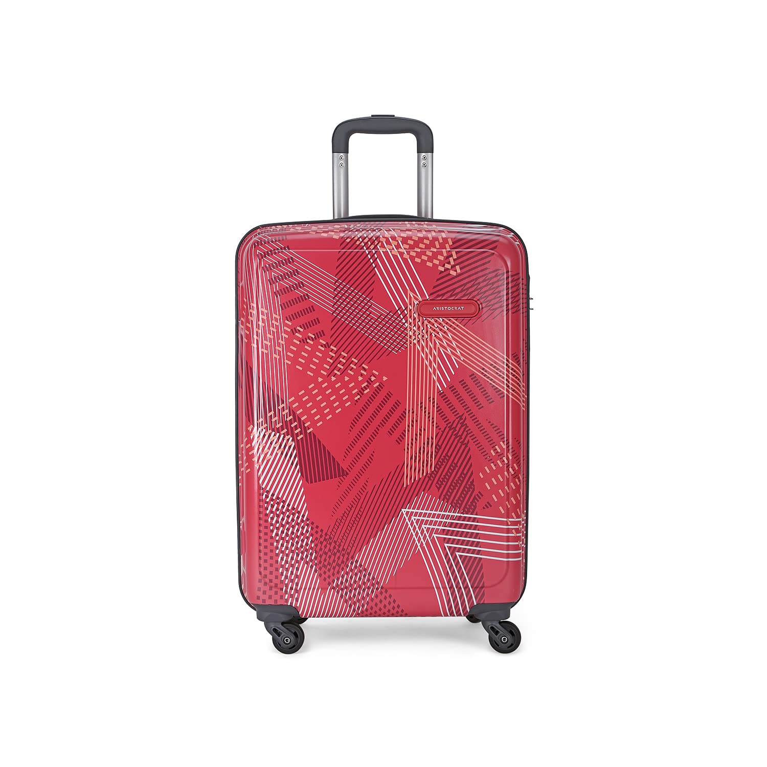 Polyester Hard 55 Cms 4 Spinner Wheels Luggage- Suitcase(Duedge55Der_Deep Red)
