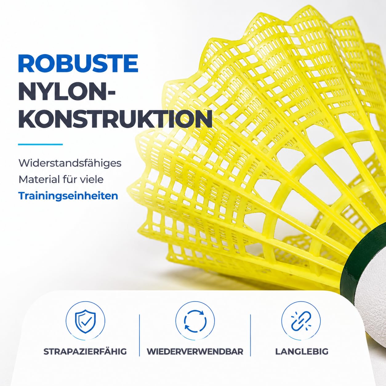 Balones de bádminton para entrenamiento y competición – interior y exterior