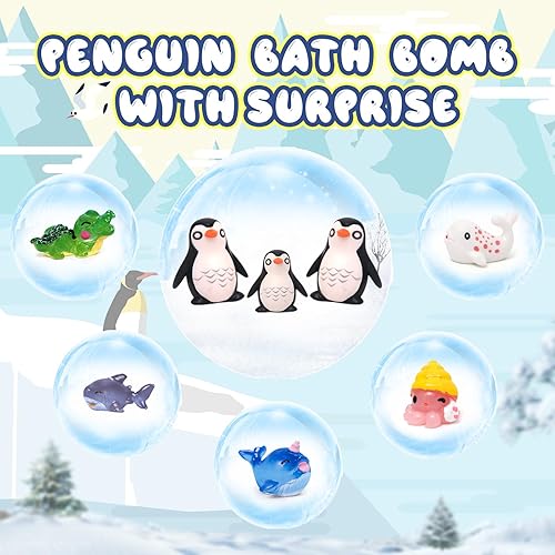Miniatura 3 de Bombas de baño para niños con sorpresa en el interior, paquete de 8 bombas de baño para niños, juego de regalo de bombas de baño de burbujas