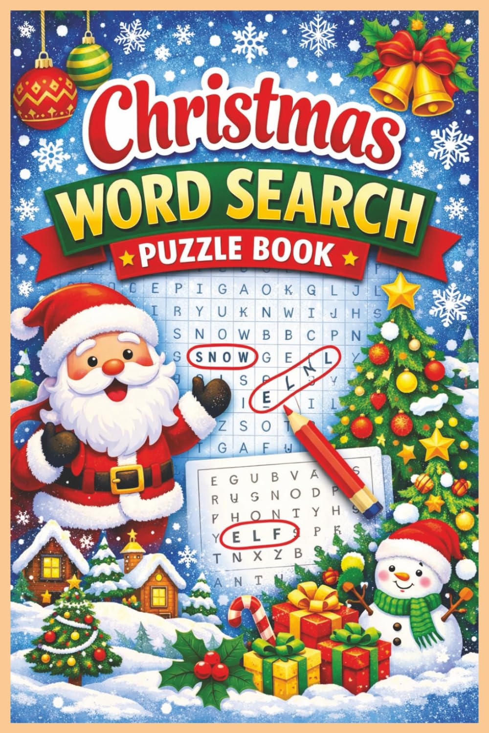 Christmas Word Search Puzzle Book: Festive Holiday Word Find Puzzles for Kids, Families, and Christmas Fun