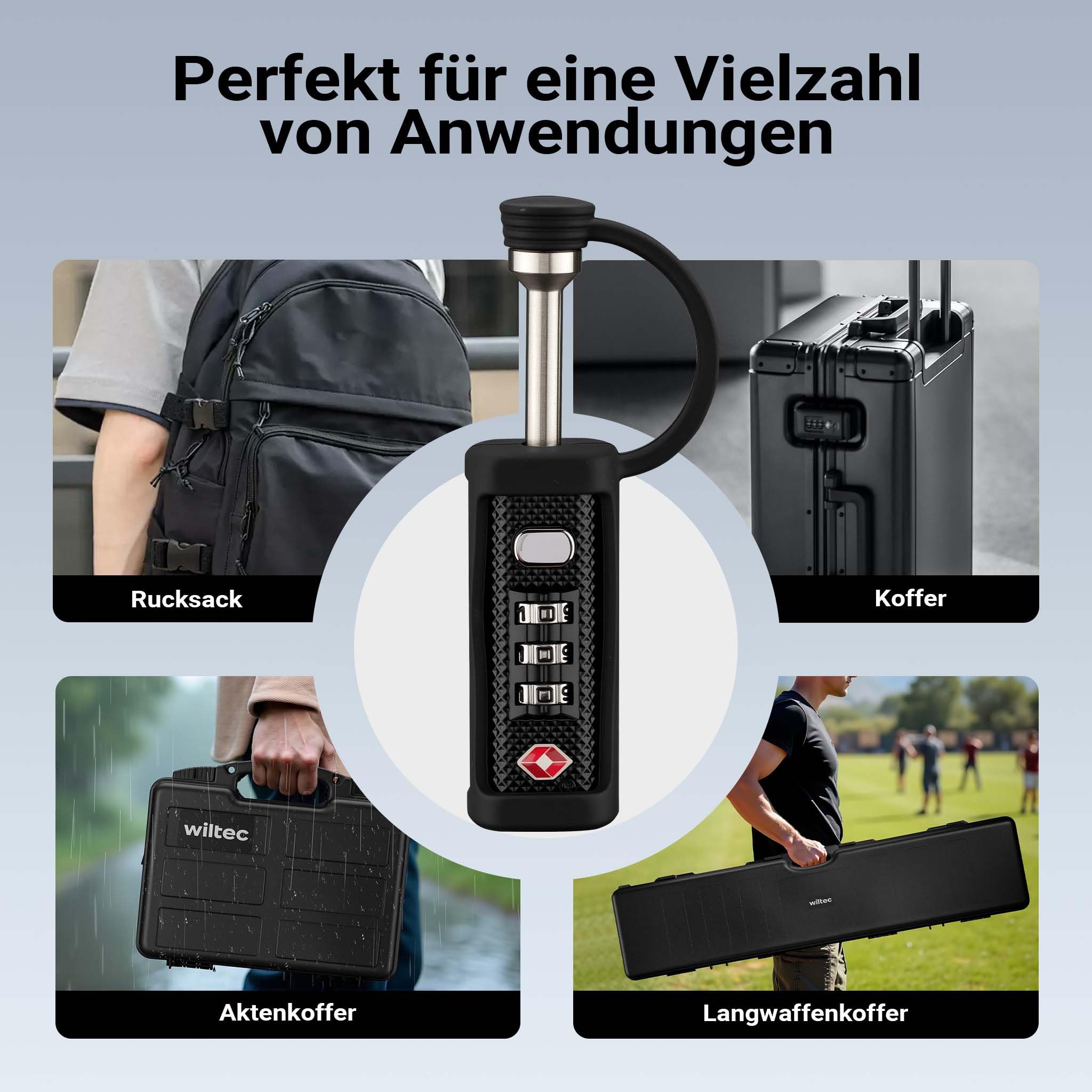 WilTec : Lot de Cadenas TSA pour valises d'armes