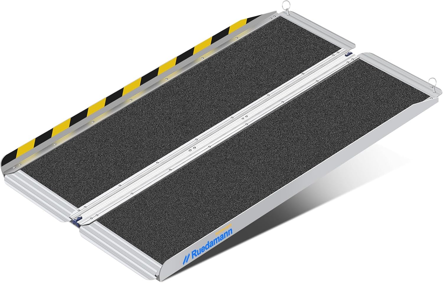 Ruedamann 4FT Wheelchair Ramp, Portable Wheelchair Ramp for Home Entrance, 30-1/4″ Wider Design, Non-Slip Aluminum Folding Ramps for Wheelchairs, Strollers, Scooters, Stairs, Curbs, Doorways