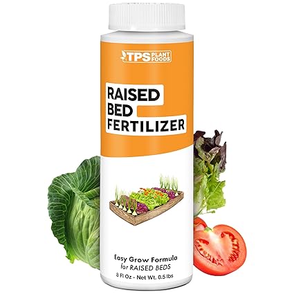 Raised Bed Fertilizer for Vegetables, Herbs, and Flowers, Balanced Nutrients for Container and Box Gardens, Liquid Fertilizer by TPS Plant Foods, 8oz (250ml) Raised Bed Fertilizer for Vegetables, Herbs, and Flowers, Balanced Nutrients for Container and Box Gardens, Liquid Fertilizer by TPS Plant Foods, 8oz (250ml)