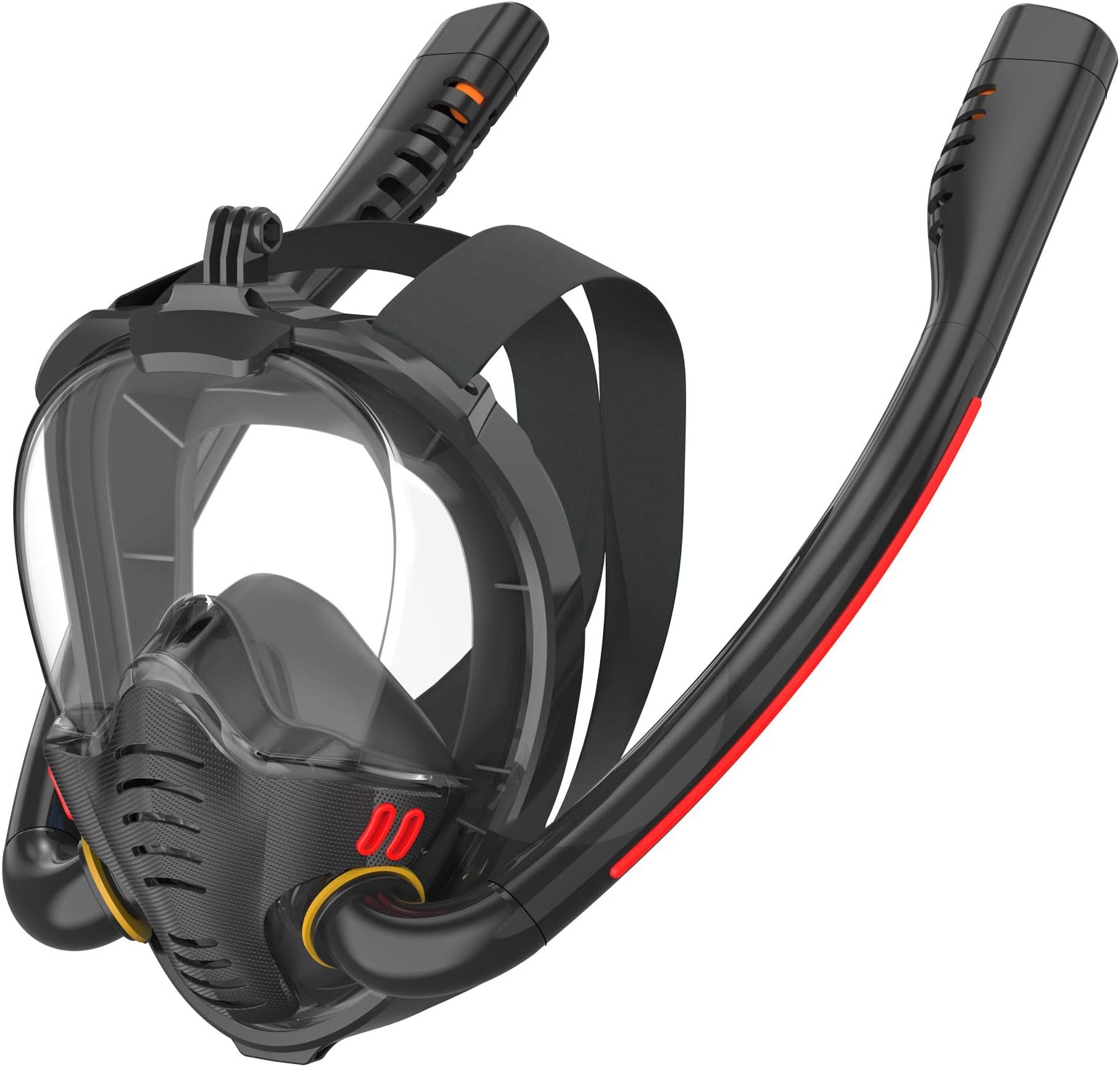 KUSKY Full Face Snorkel Mask , Snorkeling Mask with Detachable Camera Mount Anti-leak , Anti-fog Snorkel Mask