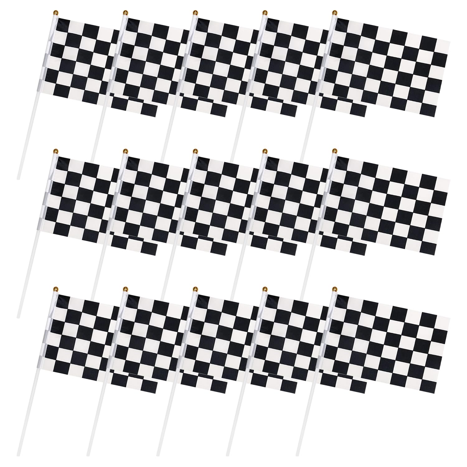 EHFOGJ 15 Pieces Of Checkered Flags, Racers Waving Flags, Racing Theme Party Supplies, Party Scene Layout Decoration