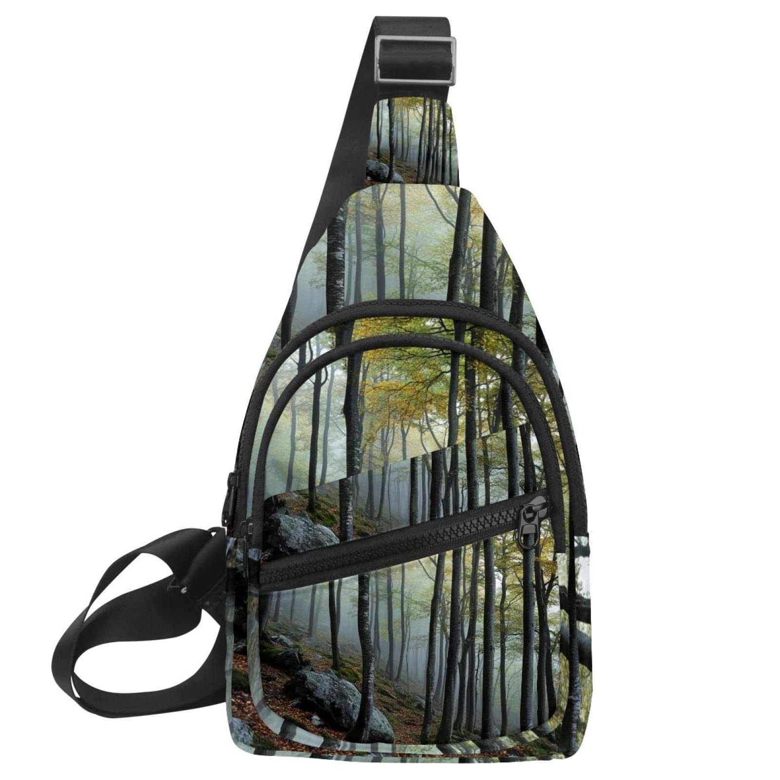Mochila cruzada con espalda acolchada y correa ajustable de piñas 7