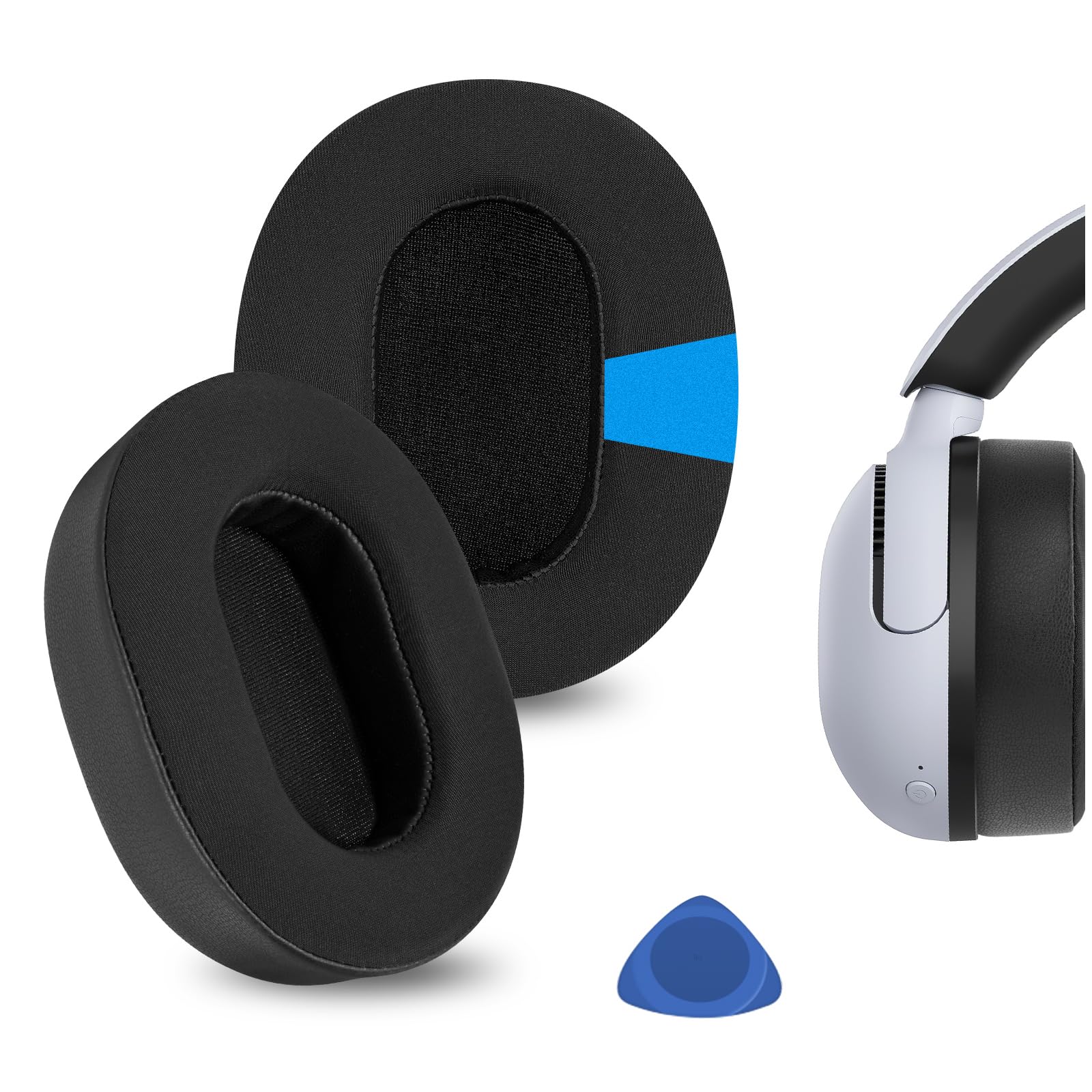 Geekria Sport Cooling-Gel Replacement Ear Pads for Sony INZONE H5 (WH-G500) Headphones Ear Cushions, Repair Parts (Black)