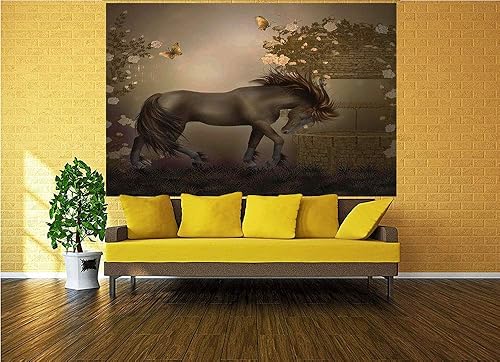 Miniatura 7 de Mural de pared de 116 x 83 pulgadas, balcón en el cielo con estatuas de ángel, castillo de princesa, estilo victoriano, despegar y pegar,