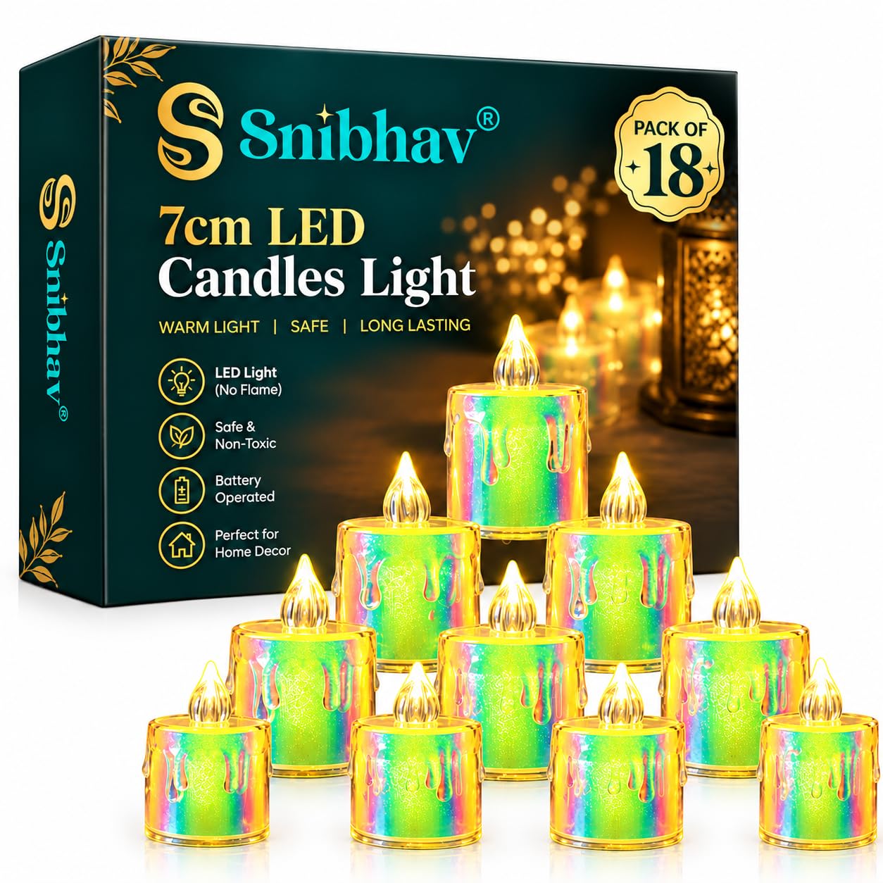 LED Tea Lights - Warm White Set of 12 -8