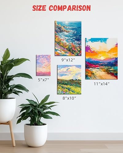 Miniatura 5 de Simetufy Paquete de 72 lienzos para pintar de 5 x 7 pulgadas, tableros de lienzo en blanco para pintar, paneles de lona 100% algodón imprimados con