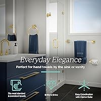 Vista 5 de Gatco Clarion - Toallero de 18 pulgadas de largo, latón cepillado acrílico transparente