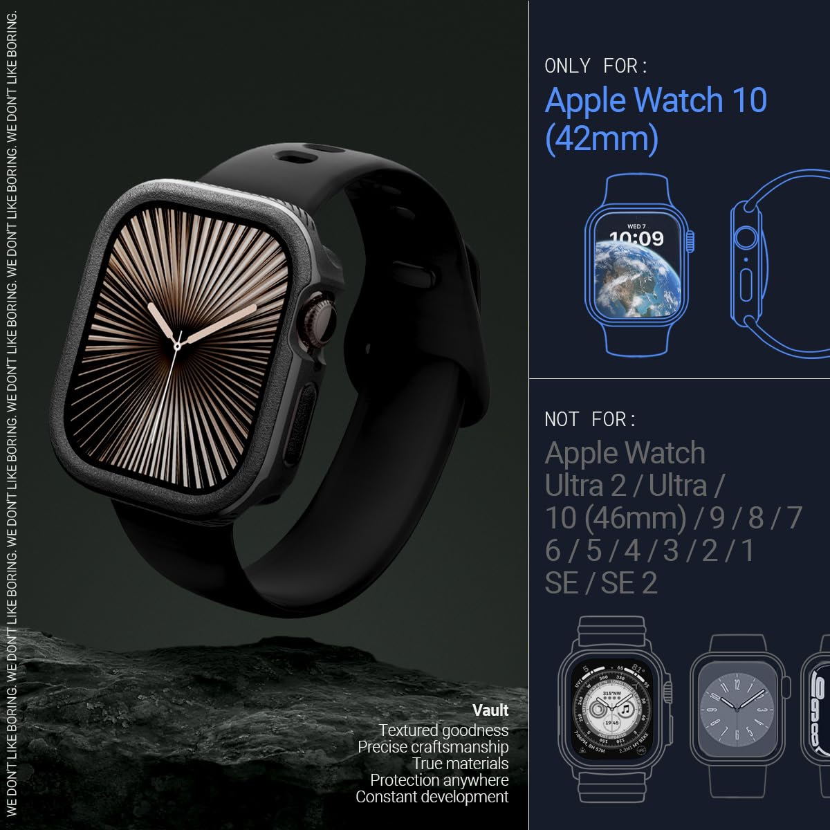 Amazon.co.jp: Caseology Apple Watch 10 (42mm) 対応 ケース 完全保護 