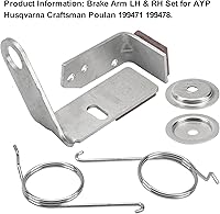 Vista 2 de 532199471 532199478/532199470 Kit de brazo de freno izquierdo y derecho compatible con modelos de plataforma de cortacésped Husqvarna AYP Craftsman