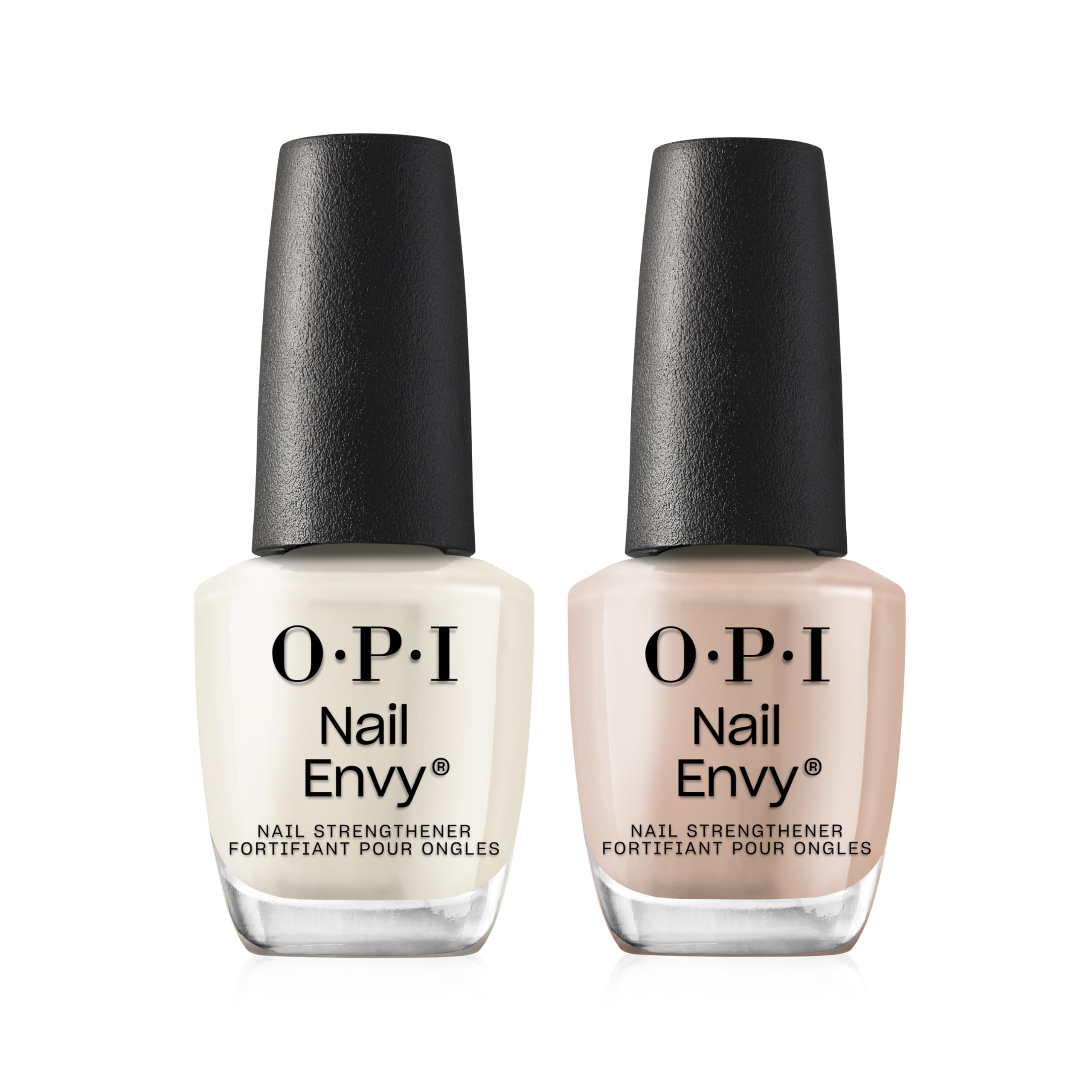 OPI Nail Envy Pack Duo Esmalte de Uñas, Tratamiento Fortalecedor de Uñas, Tonos Original (15ml) + Double Nude (15ml)