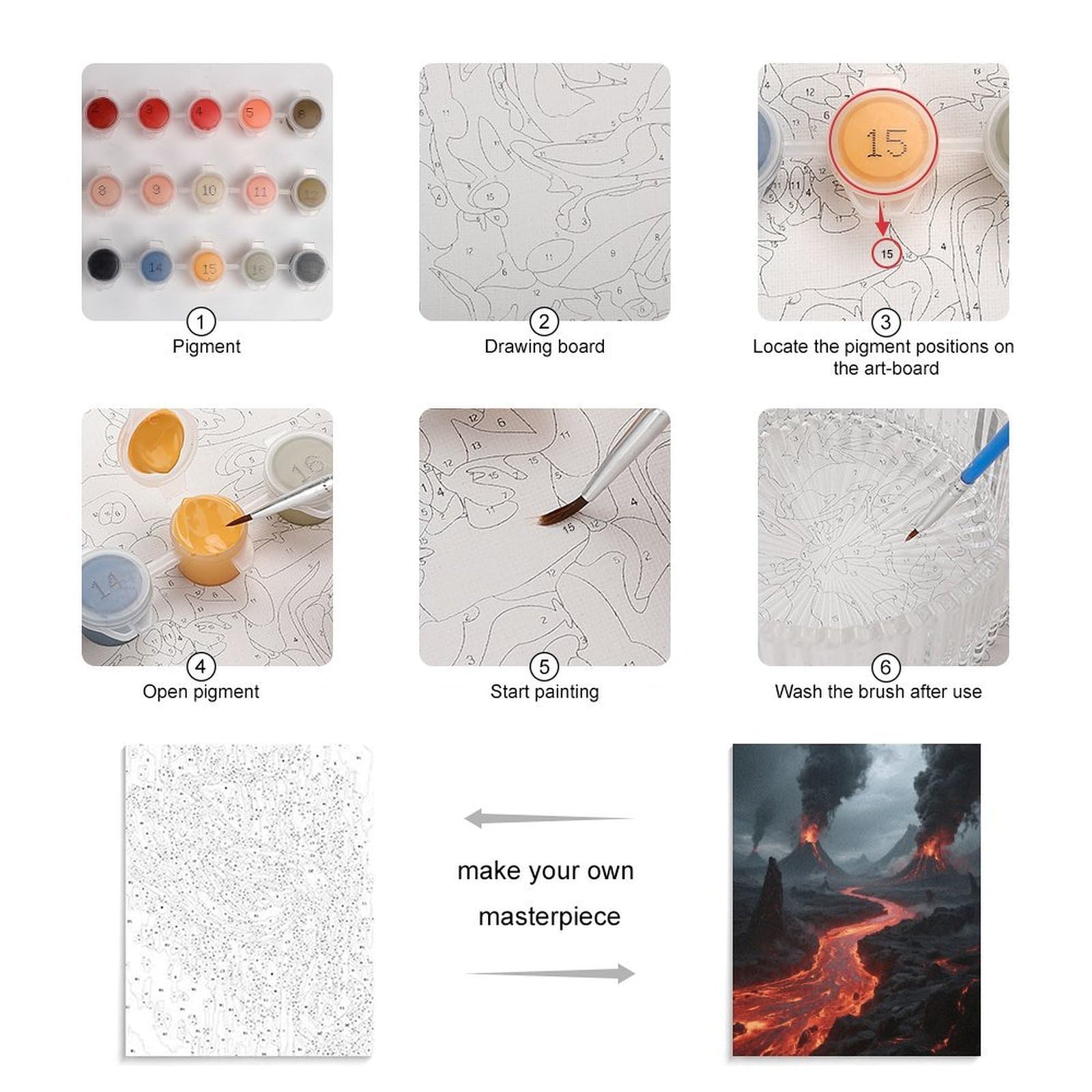 KOAYUBFC Doomsday Wasteland Malen nach Zahlen Kit für Erwachsene Anfänger Erwachsene Malen nach Zahlen Kits auf Leinwand DIY Acryl Ölfarben Malerei mit Pinseln für Geschenk Home Wall Decor