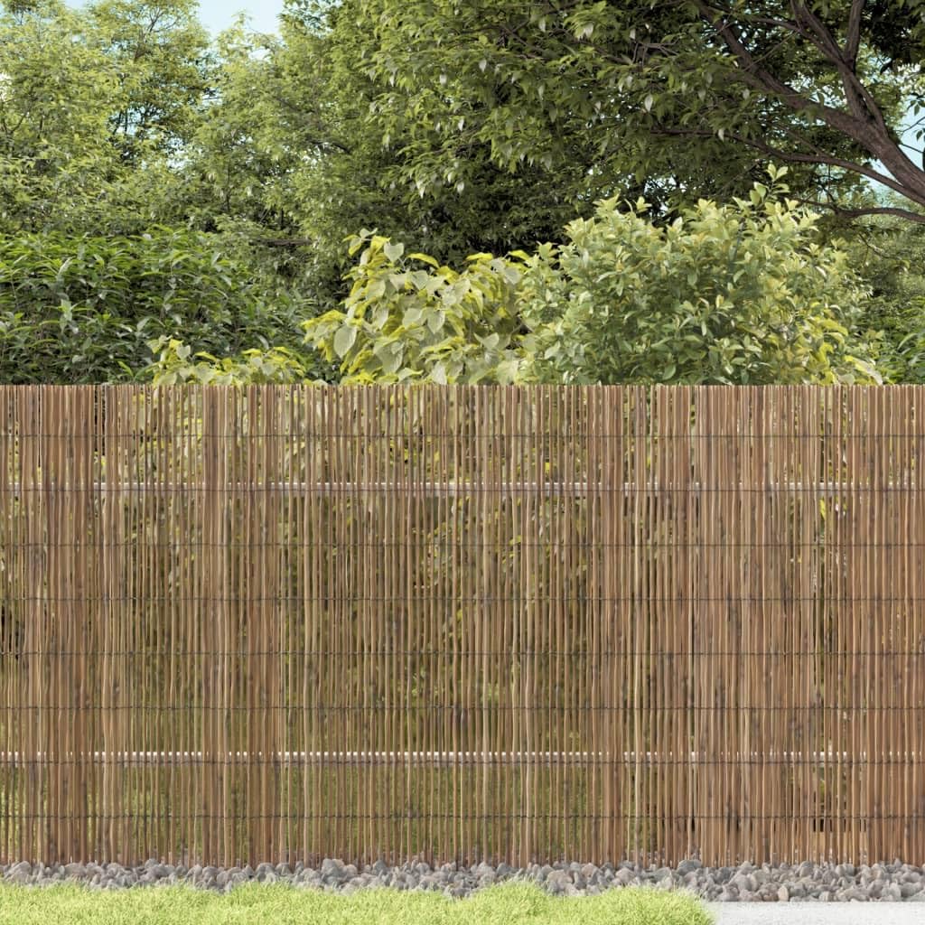 Gartenzaun Schilf 500x80 cm Zaunfeld Sichtschutz wetterfest mit Metallrahmen für Terrasse Vorgarten Abgrenzung Windschutz blickdicht und langlebig im Außenbereich