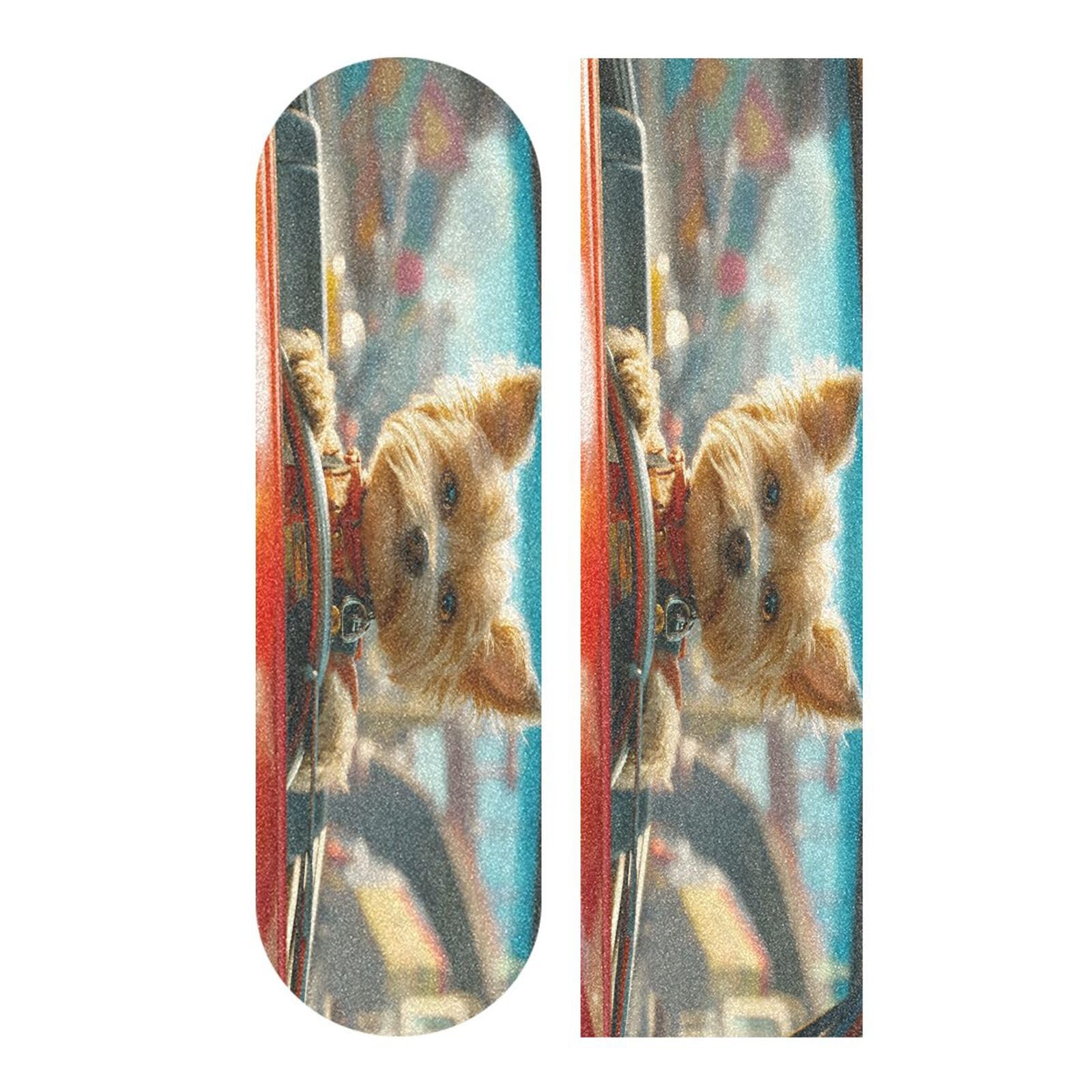 CZXW Cute Dog Car Driver Skateboard Grip Tape Non-Slip Longboard Griptape Skate Board Tapes Sheet for Decor 44