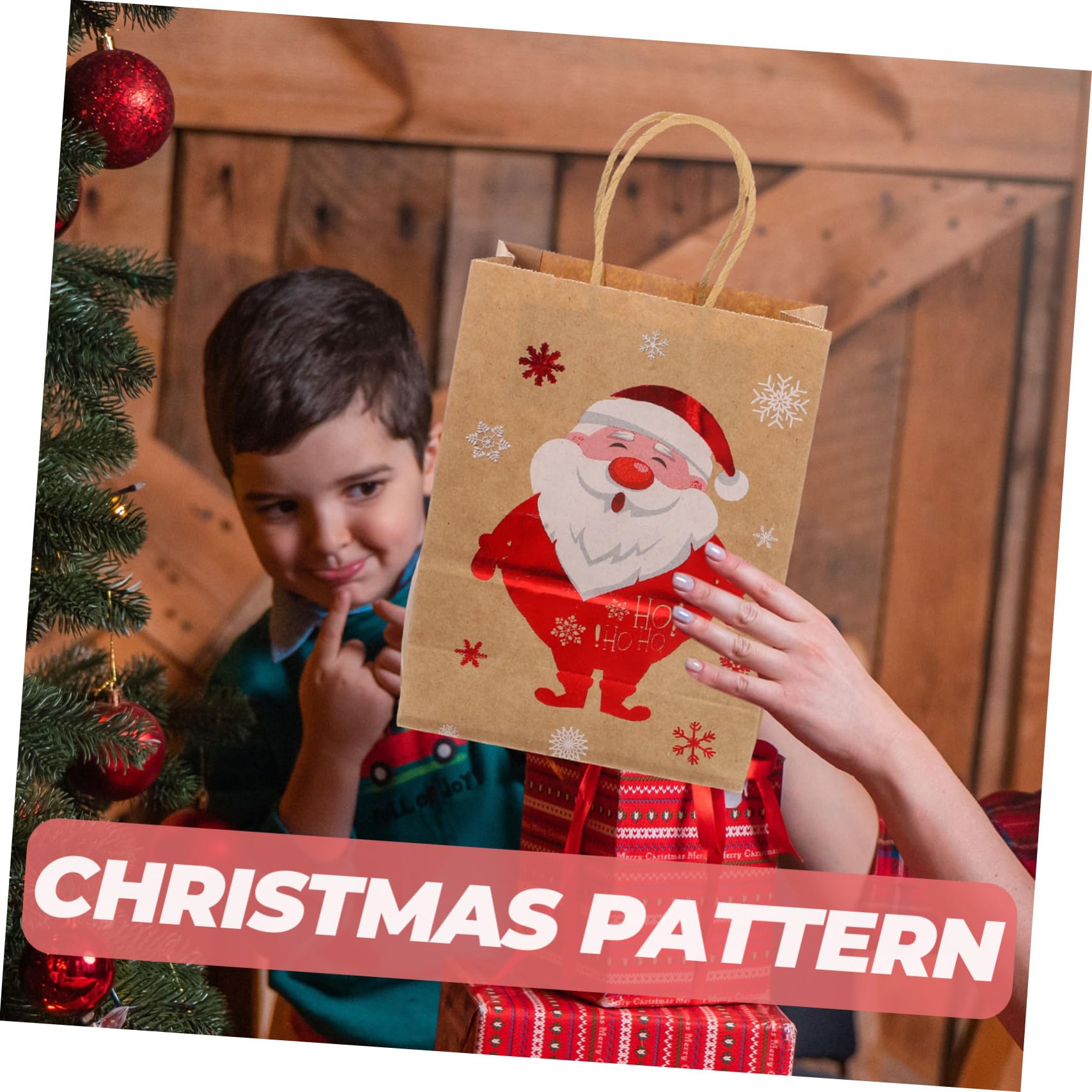 SEWOART 24pezzi Sacchetti Regalo in Carta Manici Decorazione Superficiale Adatti per Dolci Piccoli Regali Feste e Imballaggio