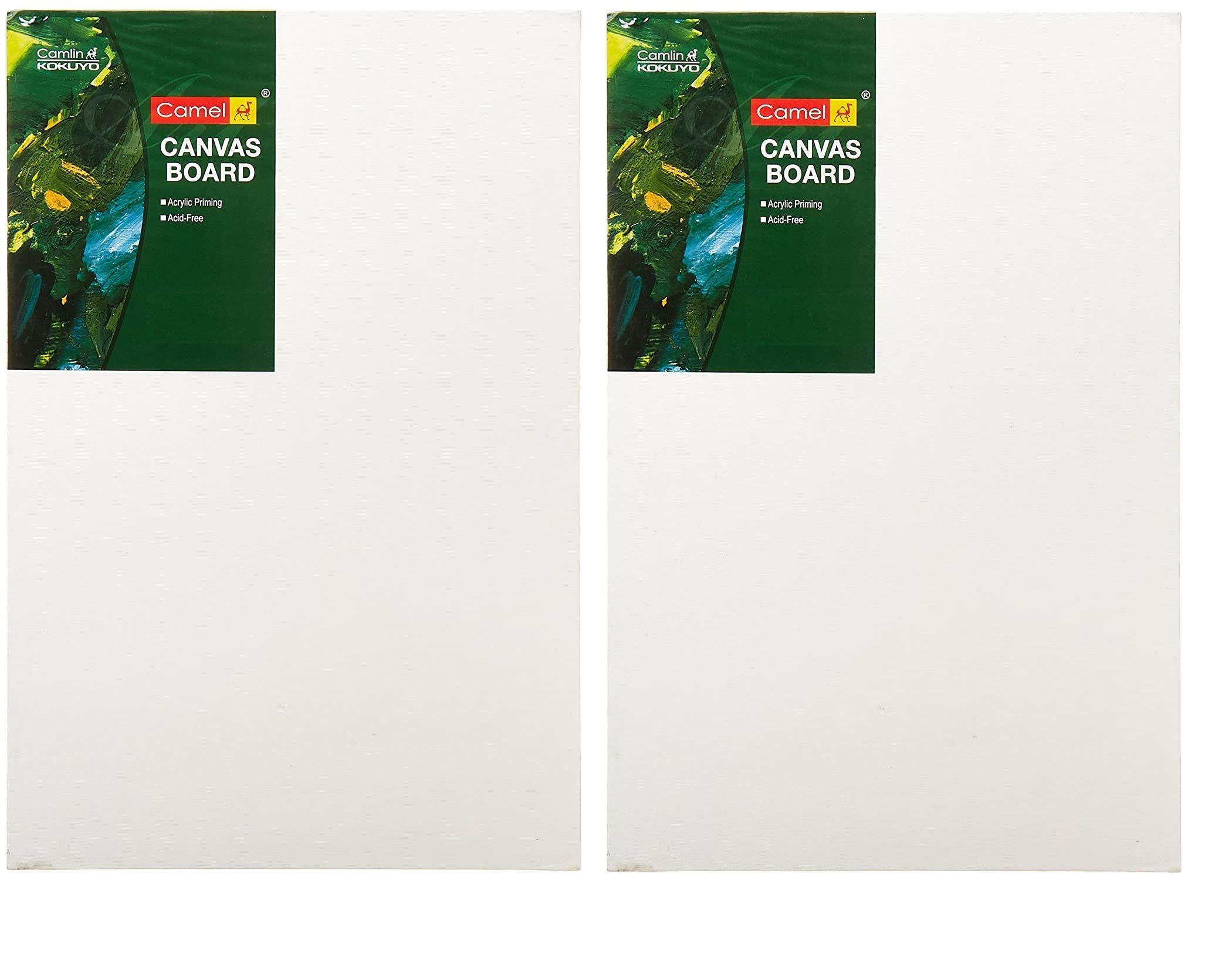 Camel Artist Canvas Board (8 x 10 inches (20 x 25 cms) Set of 2)
