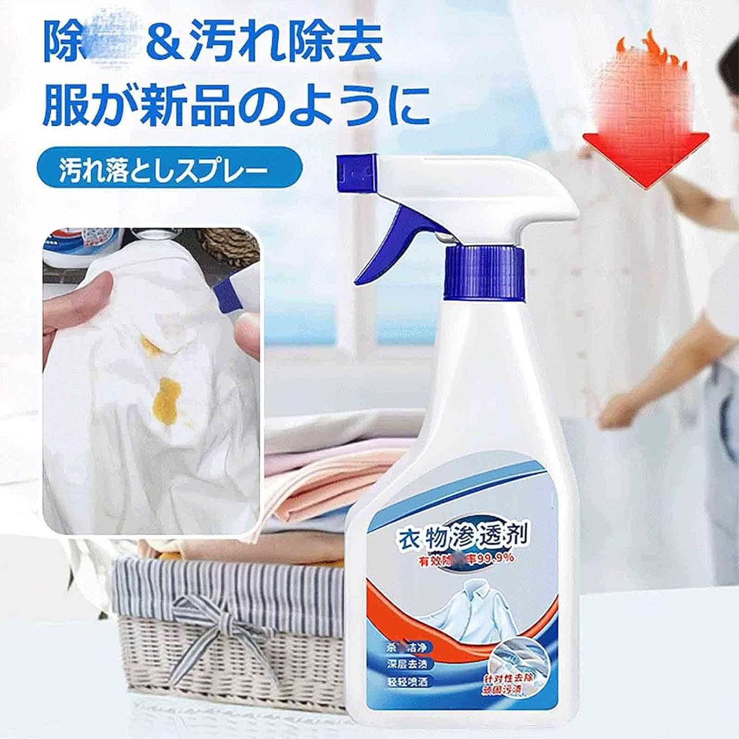 Amazon.co.jp: 衣料品用汚れ落としスプレー 500ml/1000ml/1500ml 衣類  