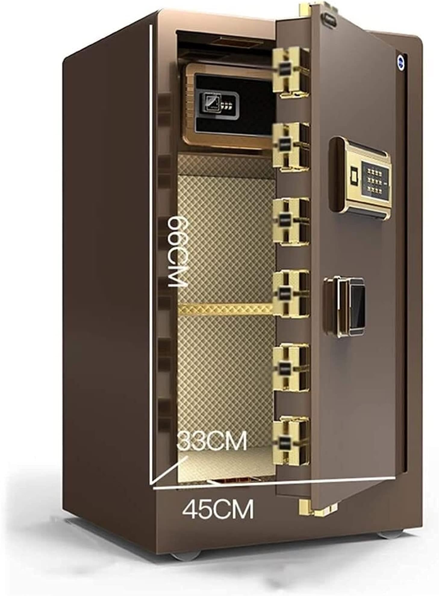 Safe Box,Fireproof Waterproof Safe Safes Home Safe Digital Safe Safes for Home Electronic Home Safe with Medium Password Anti-Theft All-Steel Safe Leather Head Office for Home Office Gun Cash Use
