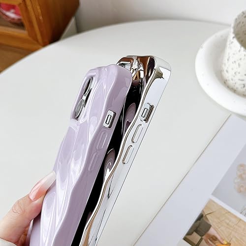 Miniatura 5 de Skyseaco Funda de teléfono compatible con iPhone 13 Pro, diseño de forma de ondulación de agua 3D, protección de lente de cámara, a prueba de