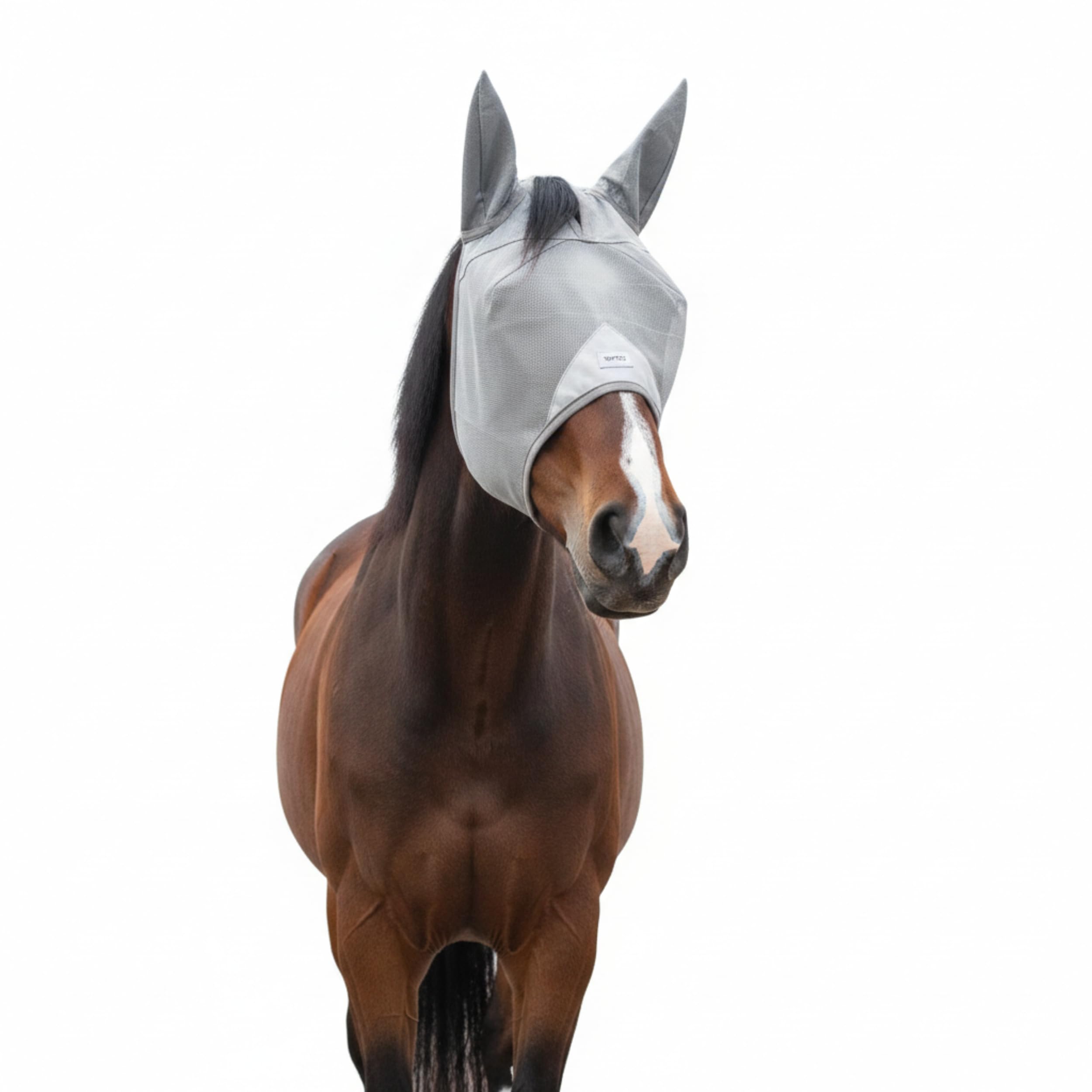 Masque anti-mouches visière anti-UV protégeant les yeux des chevaux