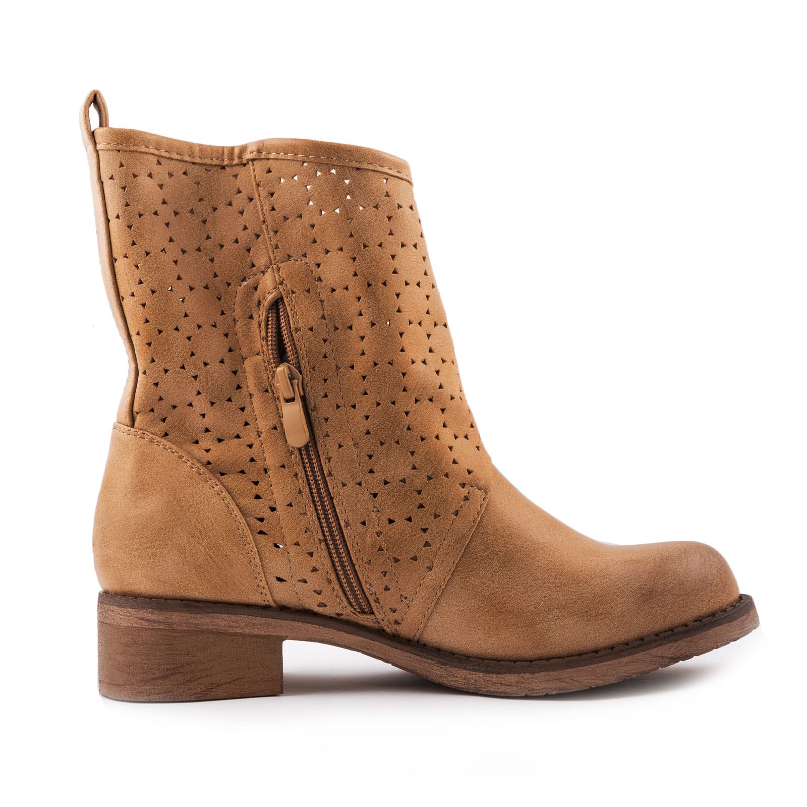 Toocool Botas Bajas Biker Moto Mujer Anfibios Hebilla G630