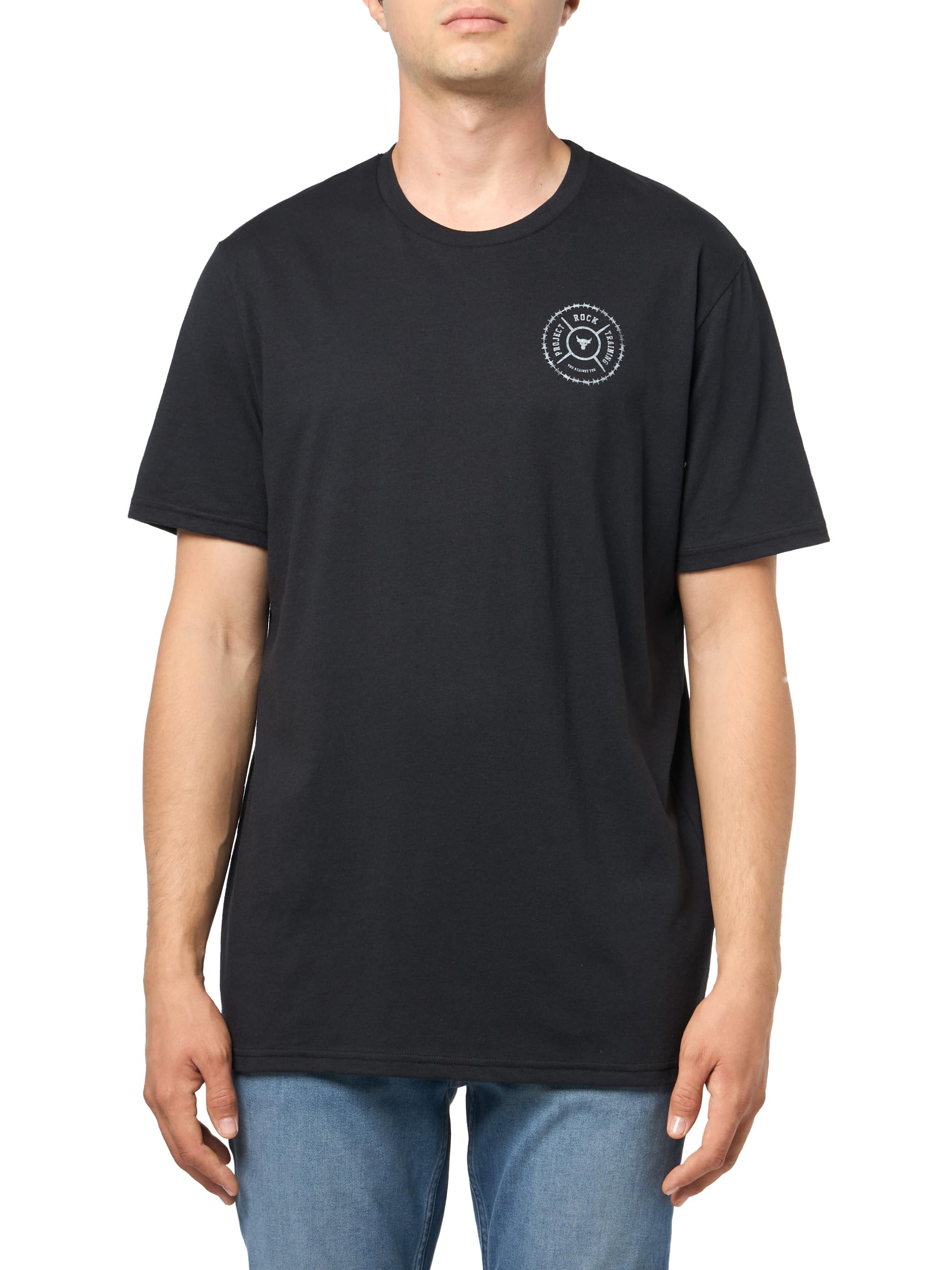 Under Armour Mens Project Rock Wire Short Sleeve T Shirt