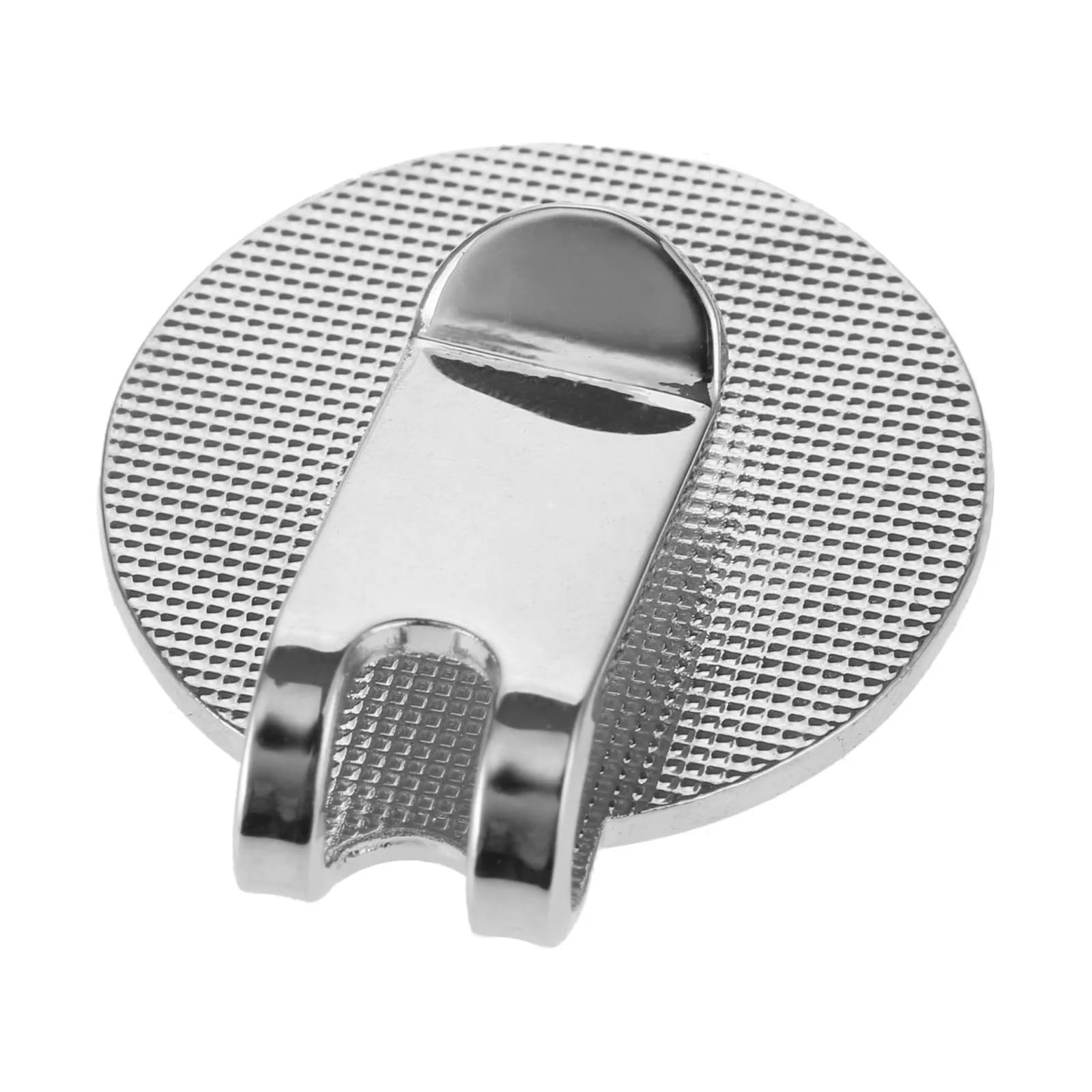 Golfballmarker 10 Stück Zinklegierung Golf Hut Mütze Clip Golfball mit dem Ziel Legierung Magnet Marker Professionelles Training Aids Zubehör 25 mm Silber