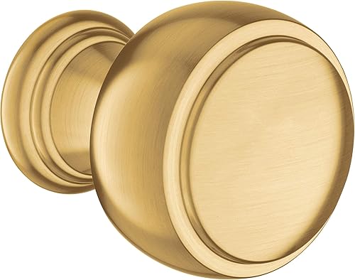 Miniatura 1 de Moen Weymouth YB8405BG - Pomo de latón cepillado para gabinete o cajón, 1.32 pulgadas