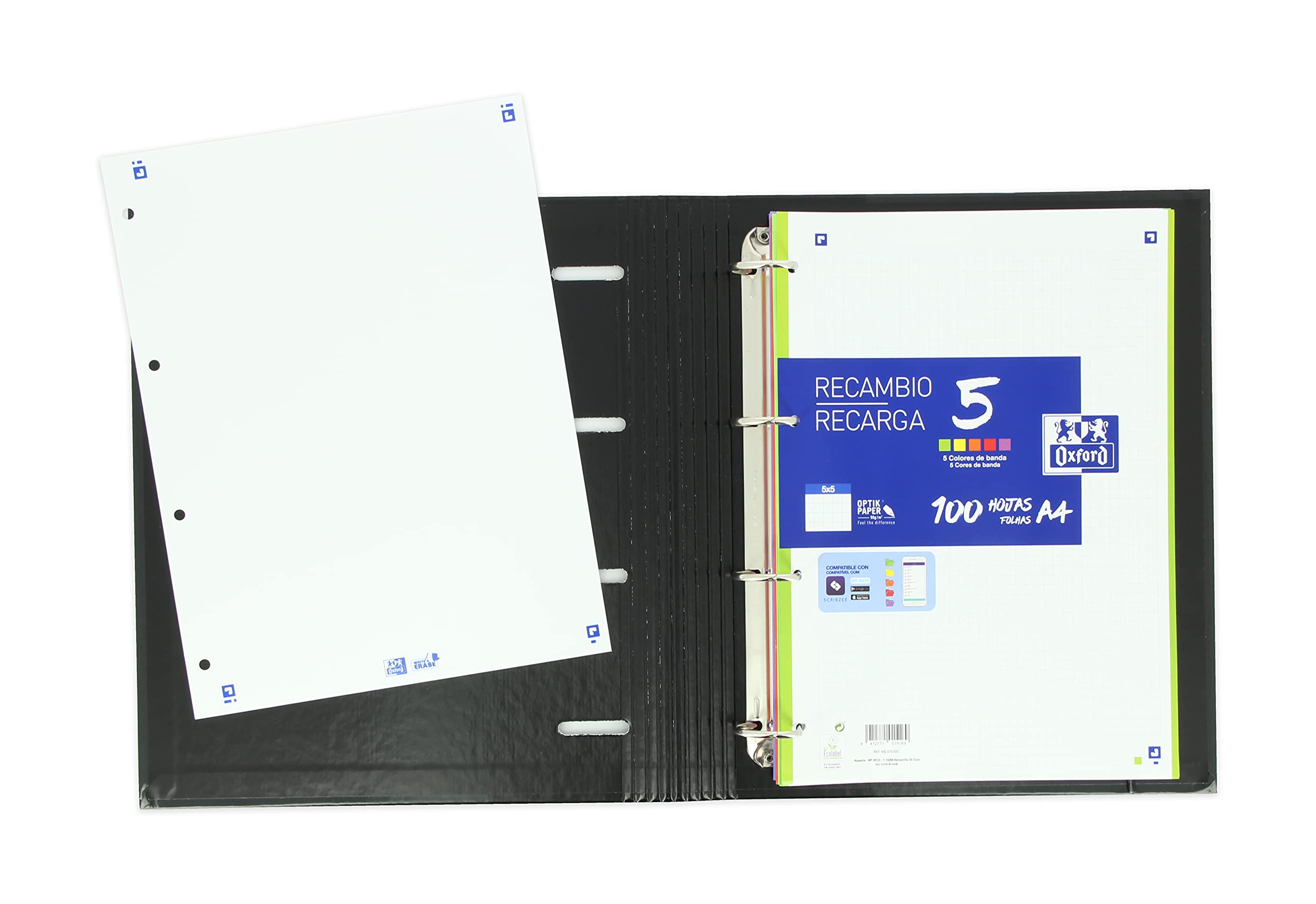 Oxford 400157302 Segregator, Czarny, A4