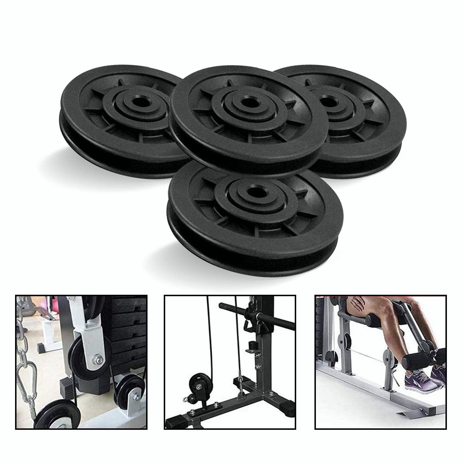 90 mm Plastikowe łożysko pasowe 8 sztuk koła uniwersalne, trening, koła pasowe, odporne na zużycie nylonowe, do drzwi kablowych, maszyny do siłowni, sprzęt garażowy, fitness, łożysko pasowe,