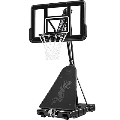 Best Choice Products 4.4-10ft Adjustable Regulation Basketball Hoop, Portable Goal w/Shatterproof Backboard, Ball Return, Base Gel