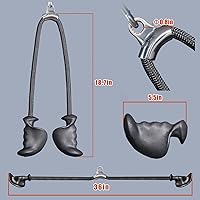 Vista 6 de Tricep Rope 27 & 36 inches 2 Colors Fitness Attachment Cable Machine Pulldown Heavy Duty Coated Nylon Rope with Solid Rubber Ends